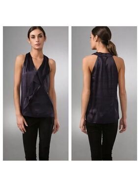 Vince Cascade Silk Stretch Halter Top